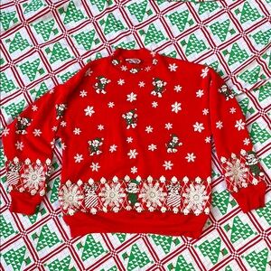 Festive Vintage Kitty Christmas Sweater